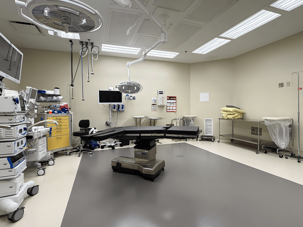 Operating room at Advanced Care Surgery Center of Dallas